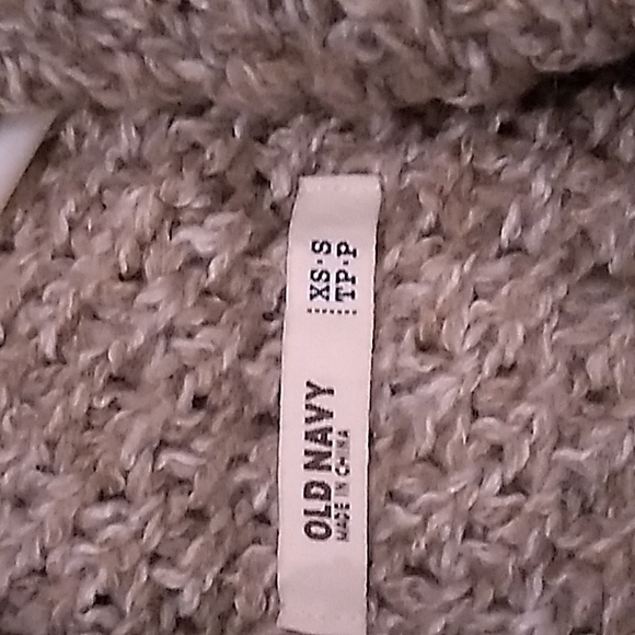 Old navy shades of brown knit poncho sz xs - Picture 5 of 7